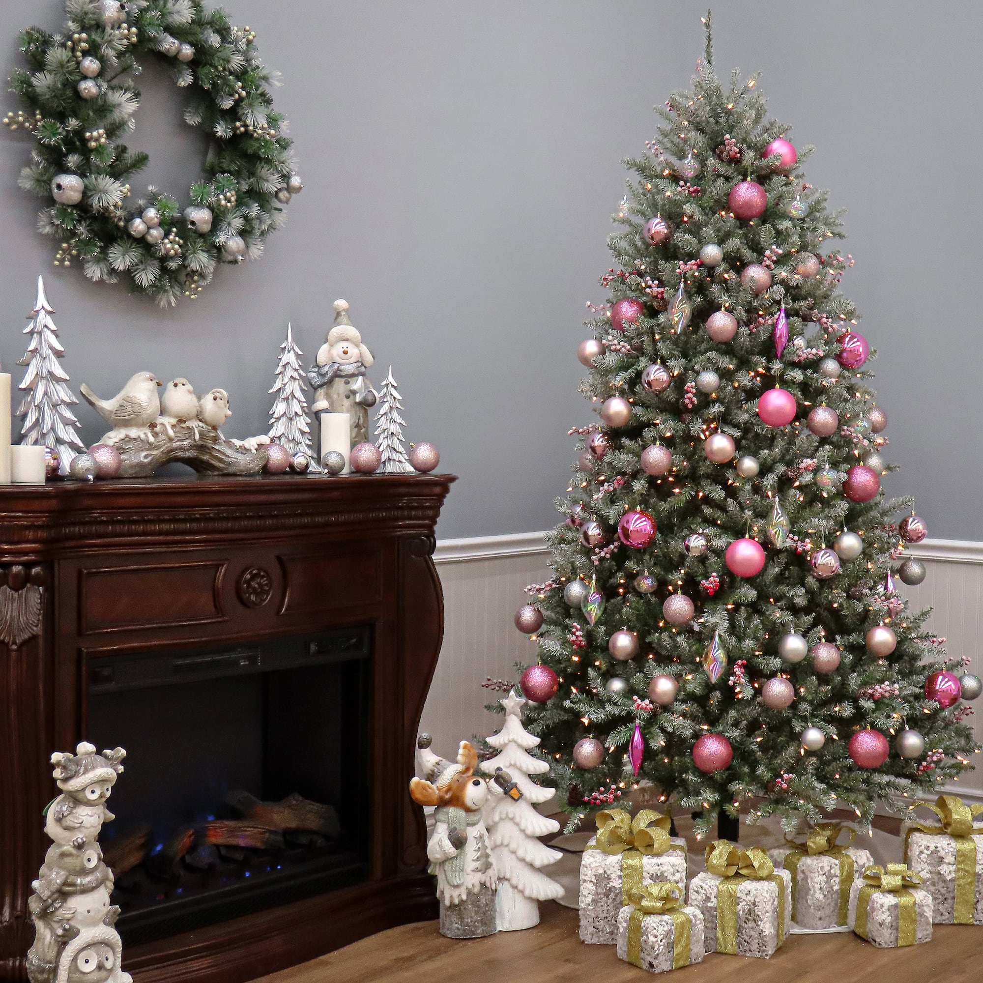 7ft. Pre-Lit Dunhill® Fir Artificial Christmas Tree, Clear Lights